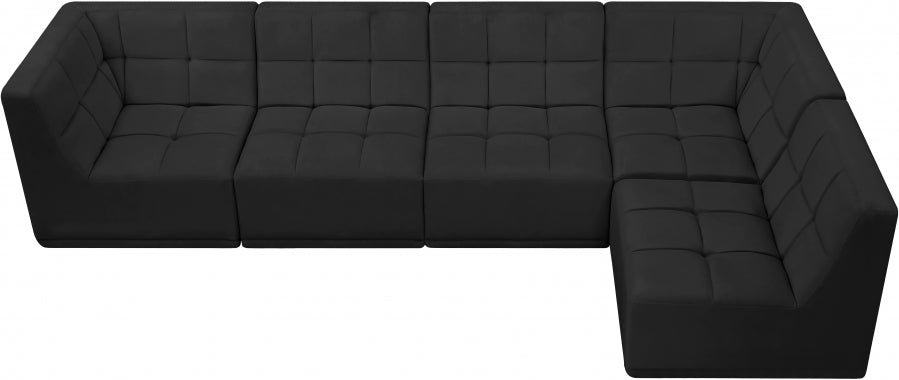 Sectionnel modulaire en velours Relax