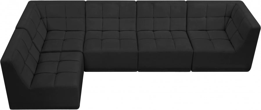 Sectionnel modulaire en velours Relax