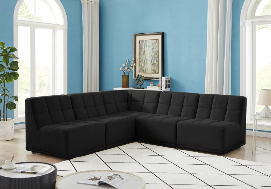 Sectionnel modulaire en velours Relax