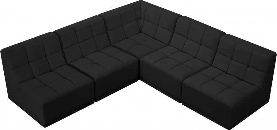 Sectionnel modulaire en velours Relax