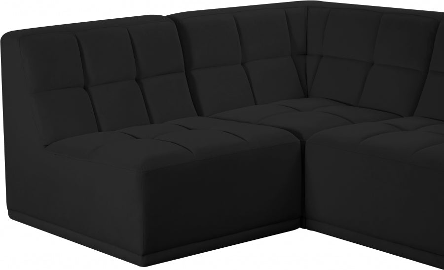 Sectionnel modulaire en velours Relax