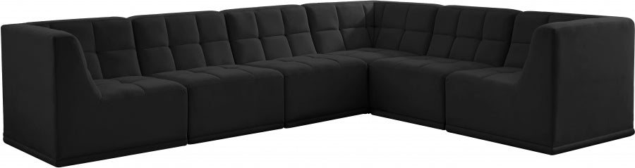 Sectionnel modulaire en velours Relax