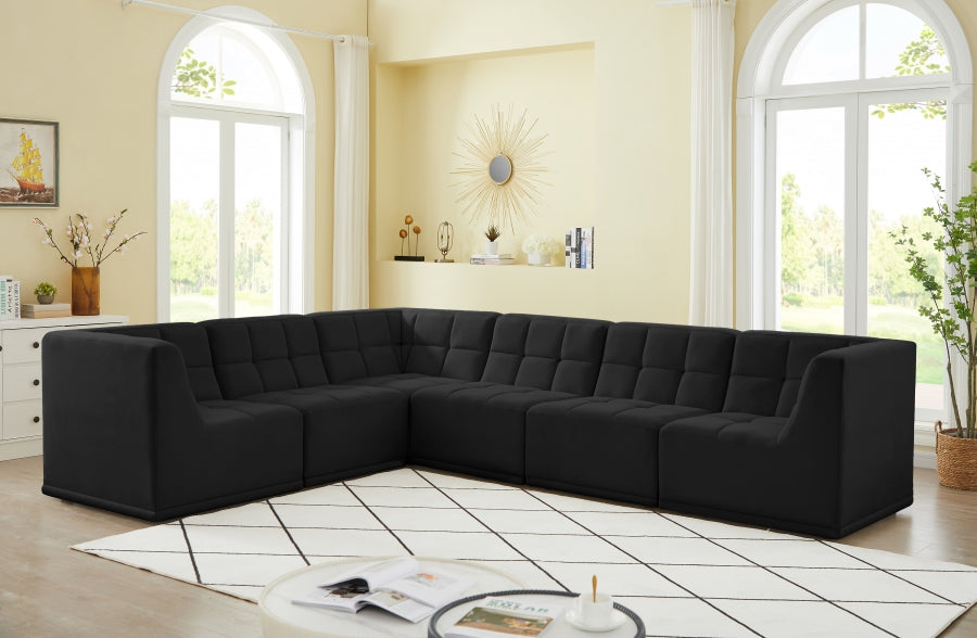 Sectionnel modulaire en velours Relax