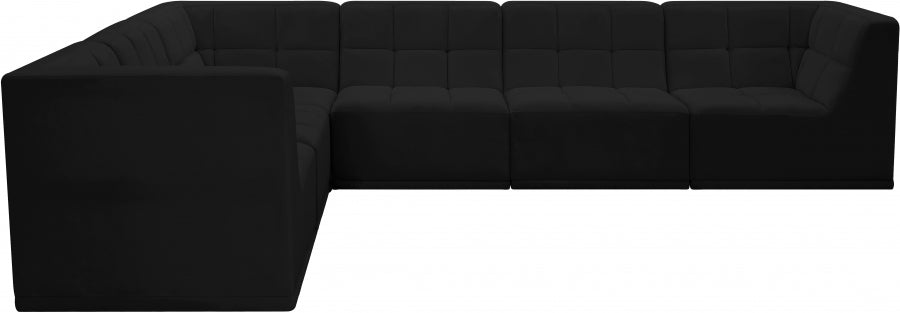 Sectionnel modulaire en velours Relax