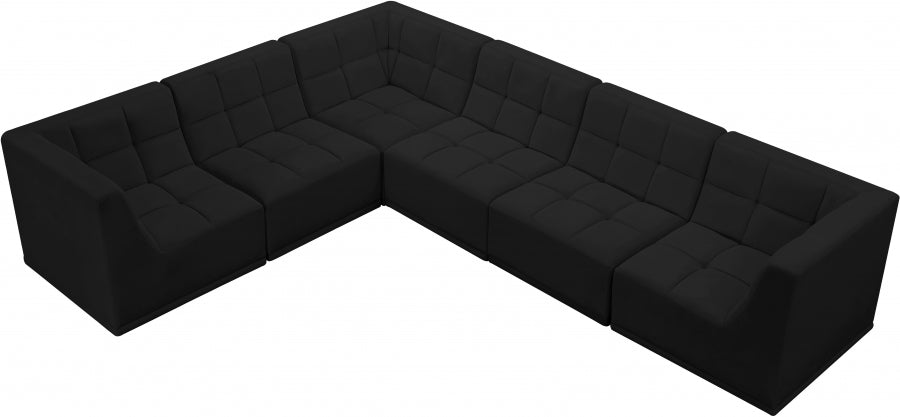 Sectionnel modulaire en velours Relax