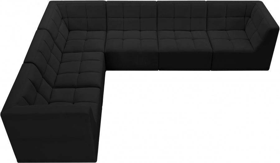 Sectionnel modulaire en velours Relax