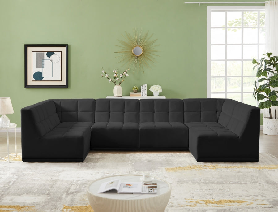 Sectionnel modulaire en velours Relax