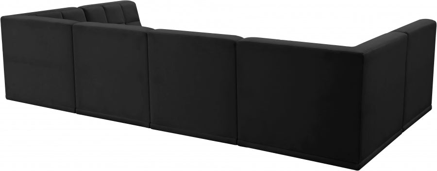 Sectionnel modulaire en velours Relax