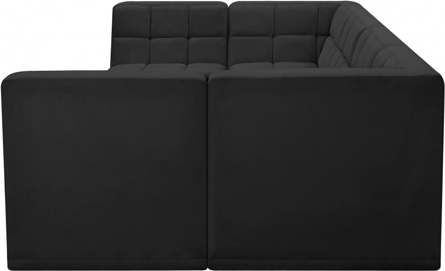 Sectionnel modulaire en velours Relax
