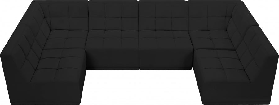 Sectionnel modulaire en velours Relax