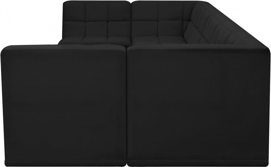 Sectionnel modulaire en velours Relax