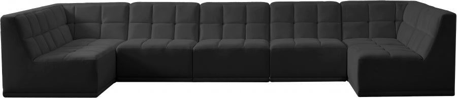 Sectionnel modulaire en velours Relax