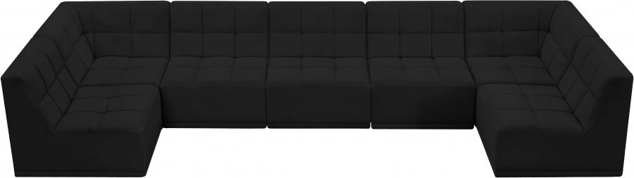 Sectionnel modulaire en velours Relax