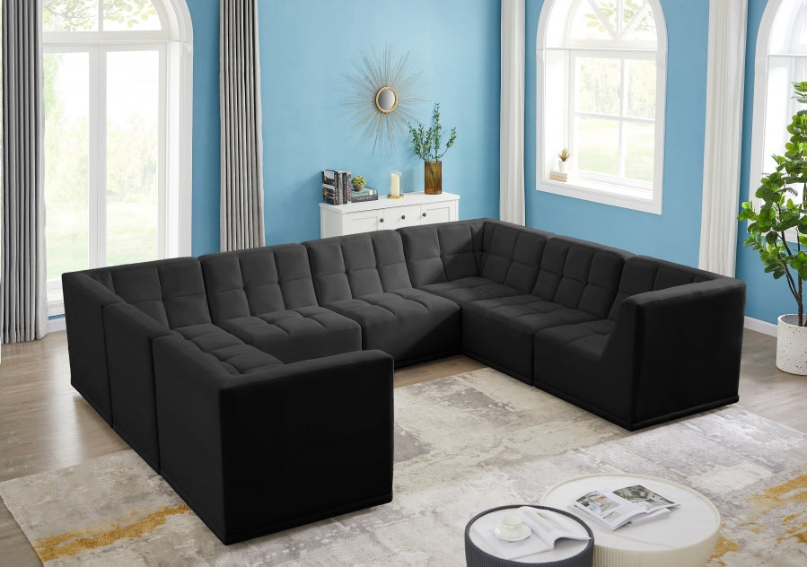 Sectionnel modulaire en velours Relax