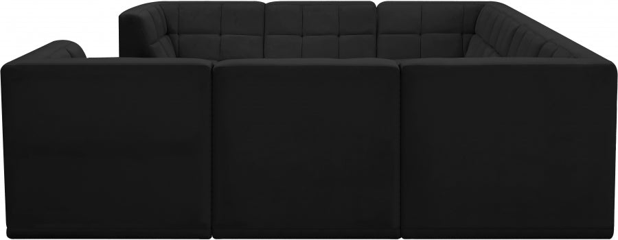 Sectionnel modulaire en velours Relax