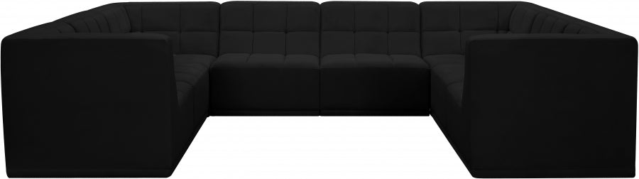Sectionnel modulaire en velours Relax