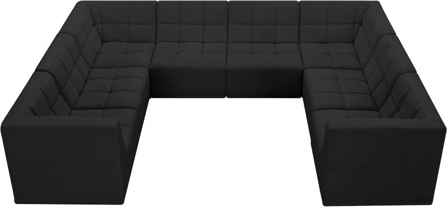 Sectionnel modulaire en velours Relax