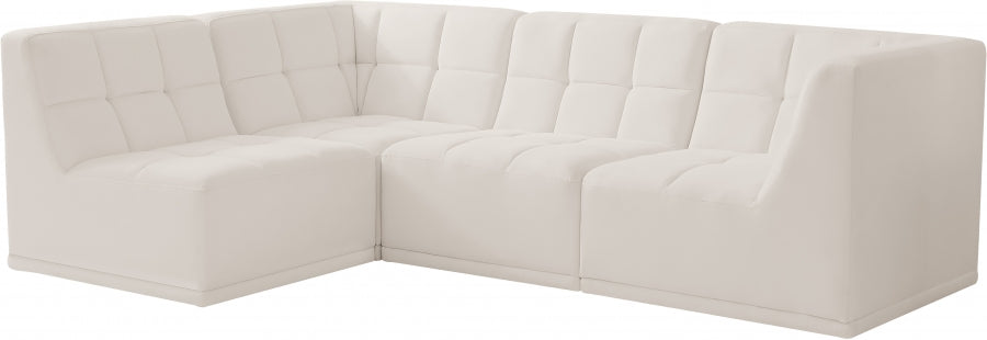 Sectionnel modulaire en velours Relax
