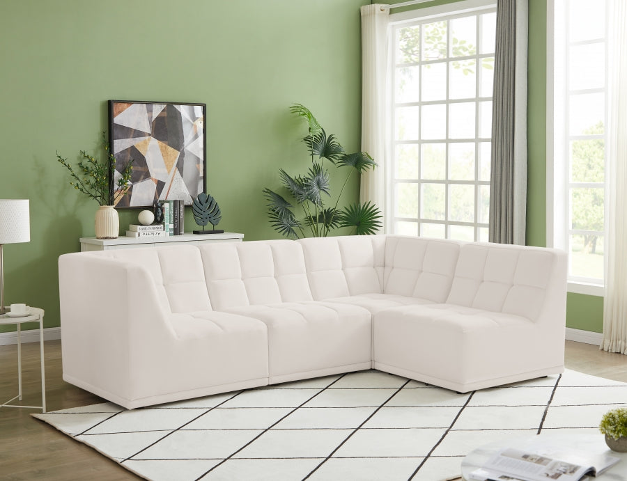 Sectionnel modulaire en velours Relax