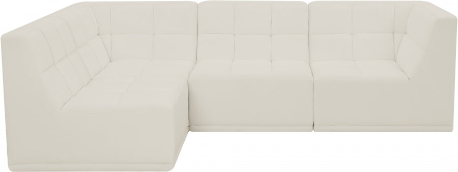 Sectionnel modulaire en velours Relax