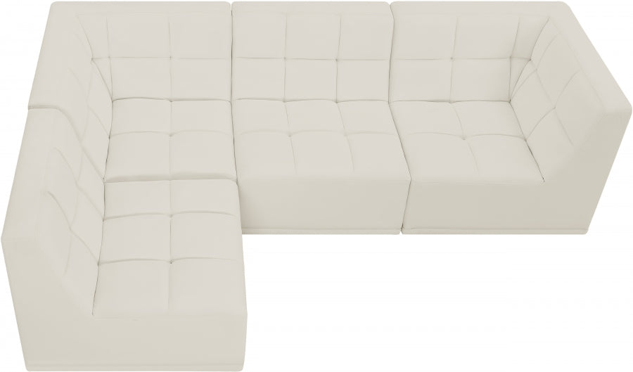 Sectionnel modulaire en velours Relax