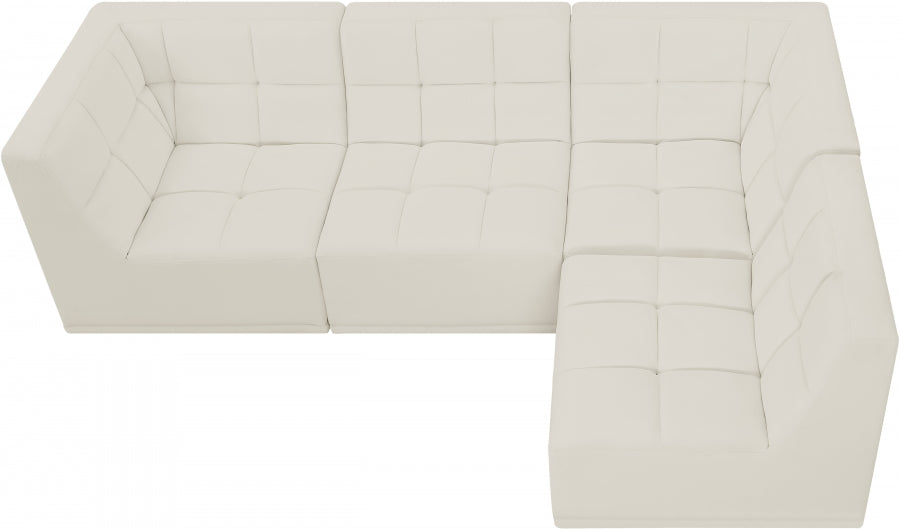 Sectionnel modulaire en velours Relax