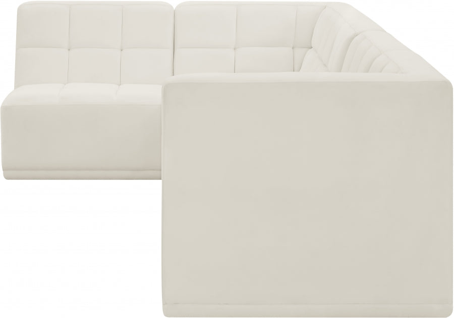 Sectionnel modulaire en velours Relax