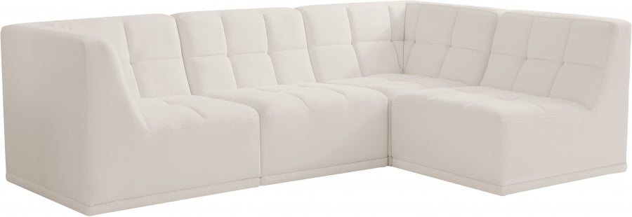 Sectionnel modulaire en velours Relax