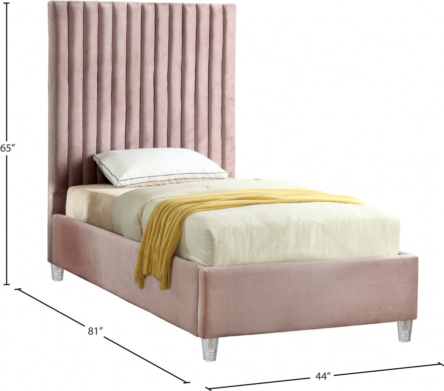 Lit en velours Candace