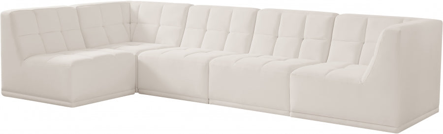 Sectionnel modulaire en velours Relax