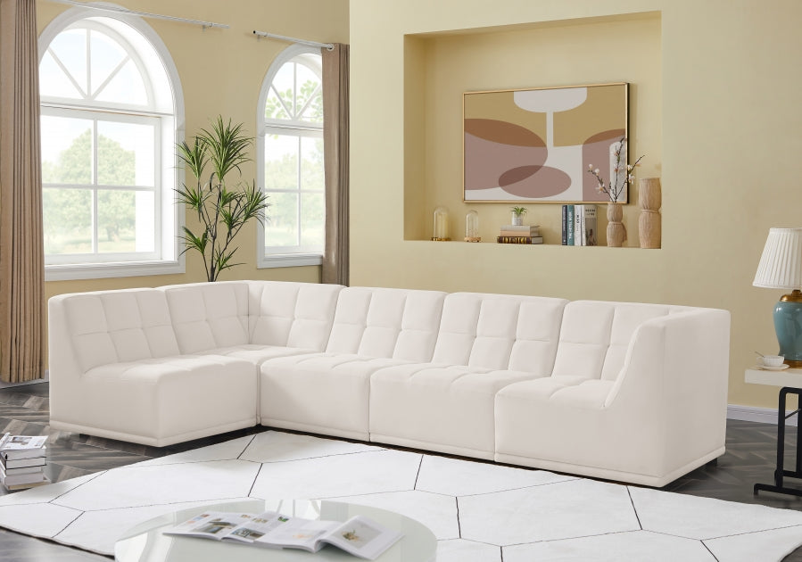 Sectionnel modulaire en velours Relax
