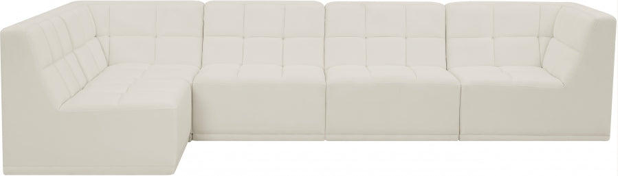 Sectionnel modulaire en velours Relax