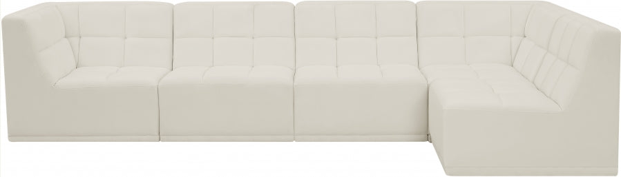Sectionnel modulaire en velours Relax