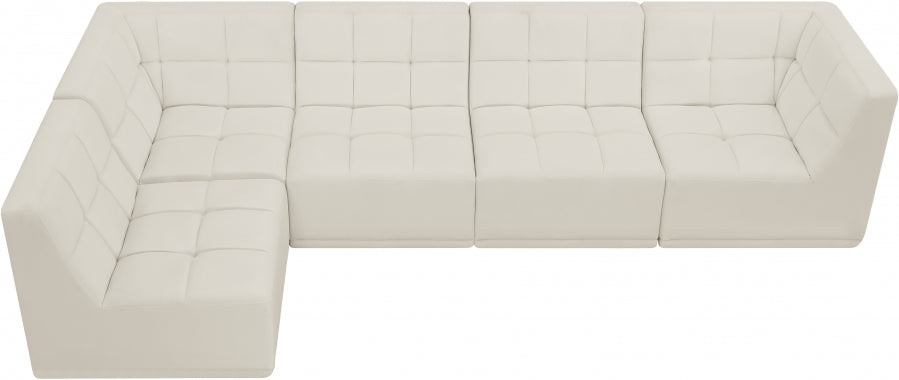 Sectionnel modulaire en velours Relax