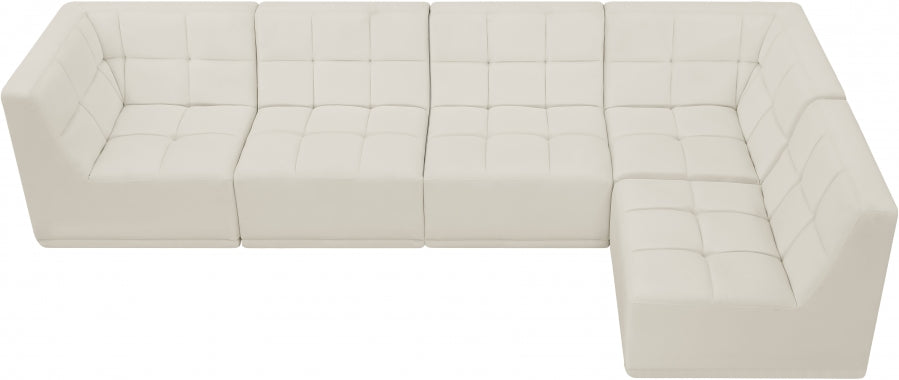Sectionnel modulaire en velours Relax