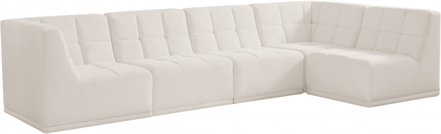 Sectionnel modulaire en velours Relax