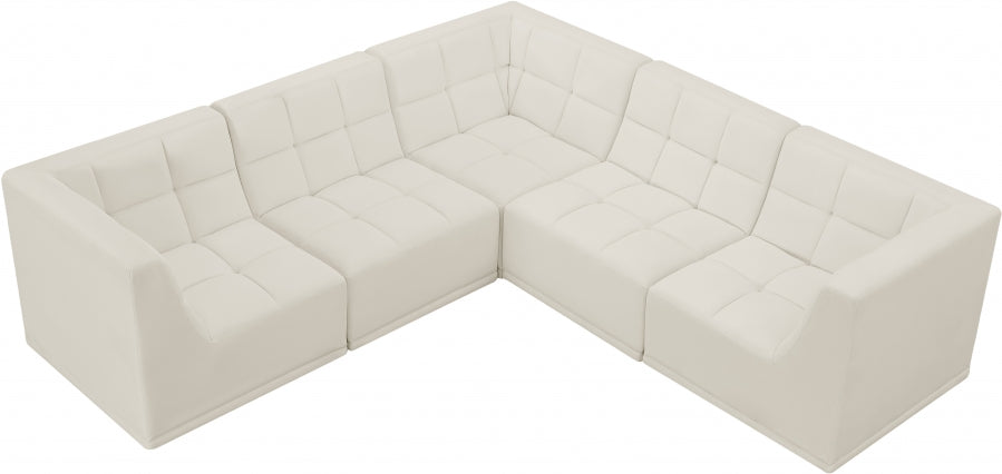 Sectionnel modulaire en velours Relax