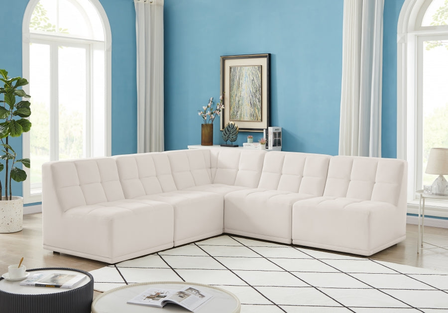 Sectionnel modulaire en velours Relax