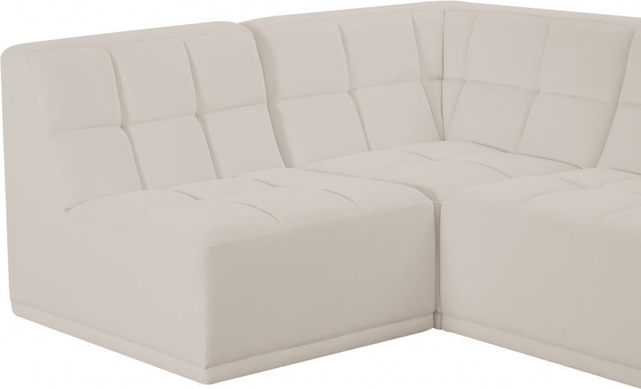 Sectionnel modulaire en velours Relax