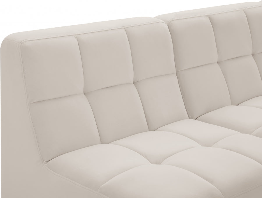 Sectionnel modulaire en velours Relax