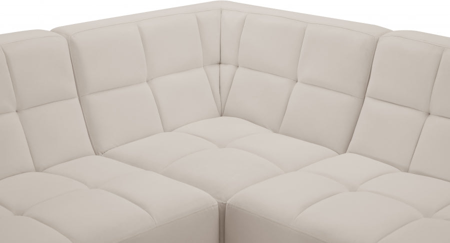 Sectionnel modulaire en velours Relax