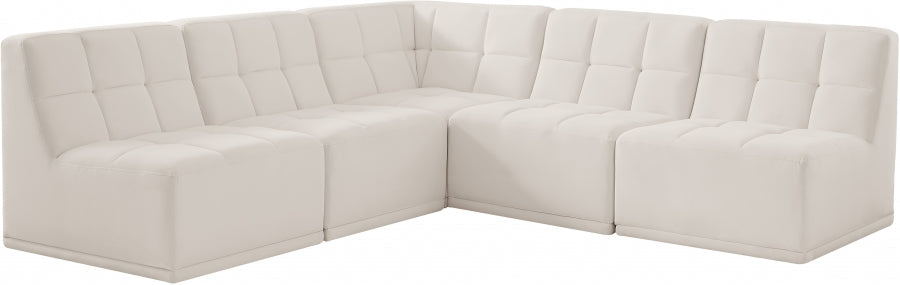 Sectionnel modulaire en velours Relax
