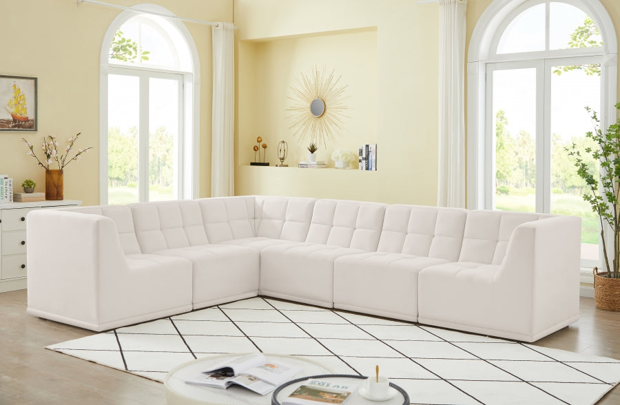 Sectionnel modulaire en velours Relax