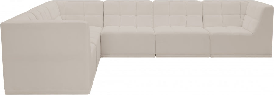 Sectionnel modulaire en velours Relax