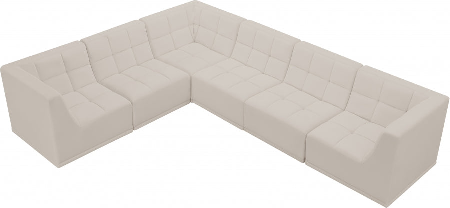 Sectionnel modulaire en velours Relax