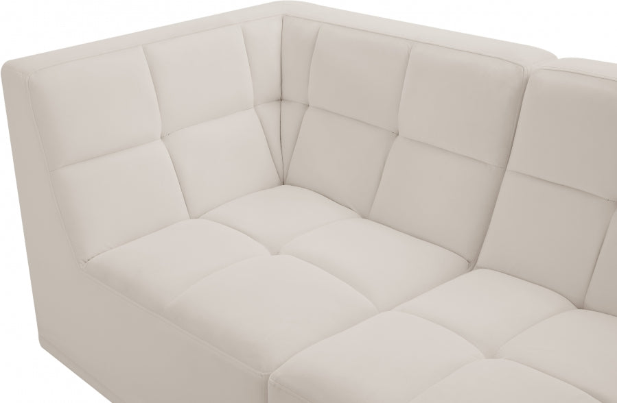 Sectionnel modulaire en velours Relax