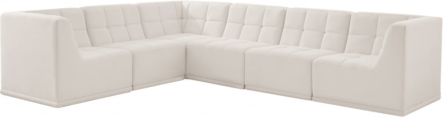 Sectionnel modulaire en velours Relax