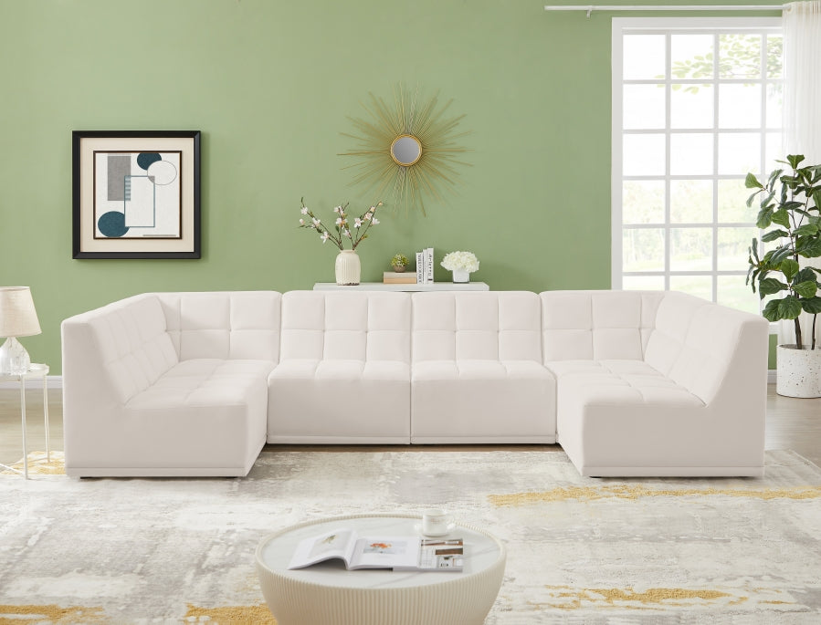 Sectionnel modulaire en velours Relax