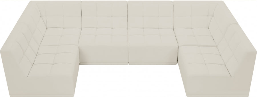 Sectionnel modulaire en velours Relax
