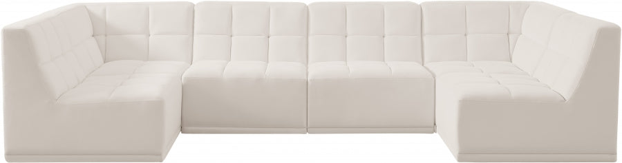 Sectionnel modulaire en velours Relax